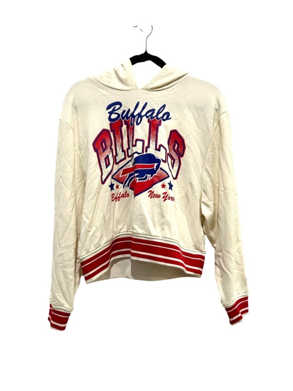 NWOT Champion Women's Small Buffalo Bills Oversized Cropped Hoodie, MSRP $59.99